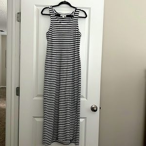 Sail To Sable Blue & White Maxi Dress